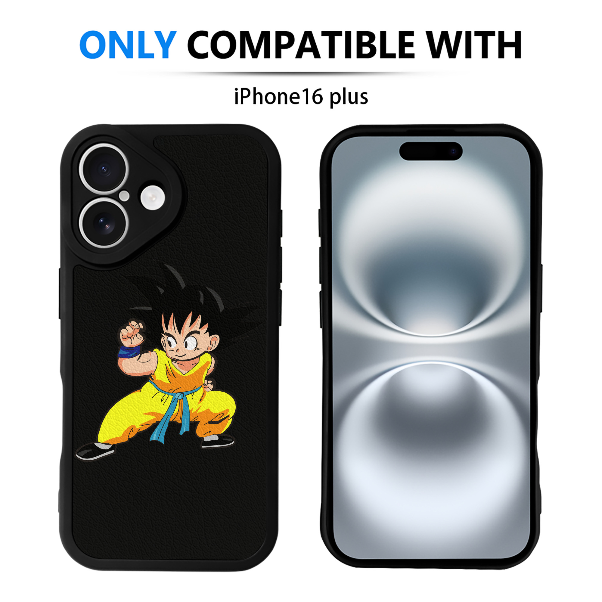 （画像用） ドラゴンボール 孫悟空（そん ごくう）Son Goku カカロット DRAGON BALL Kakarotto 【iPhone 16シリーズ対応】シリコンスマホケース（レザー調） 材質：シリコン